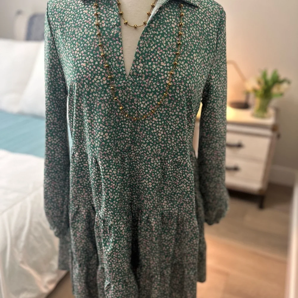 Floral Green Dress - Picture 3 of 5